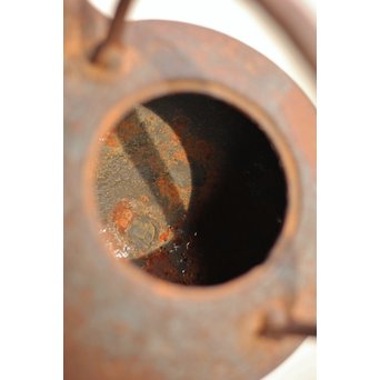 南部名工有坂銘 平丸型鉄瓶　M161 