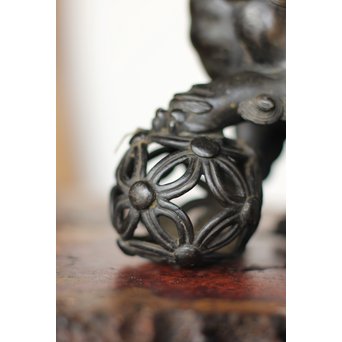 古銅 玉獅子 香炉　M162 