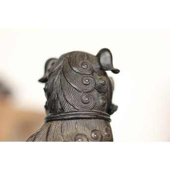 古銅 玉獅子 香炉　M162 