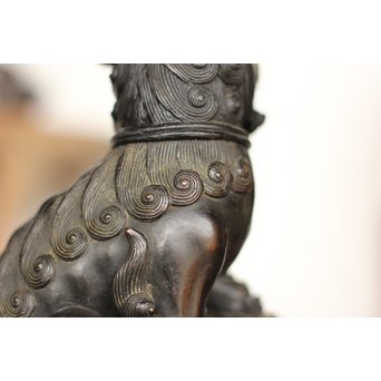 古銅 玉獅子 香炉　M162 