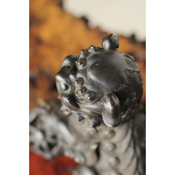 古銅 玉獅子 香炉　M162 