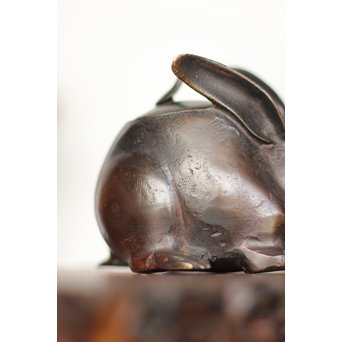 兎の古銅香炉　M163 