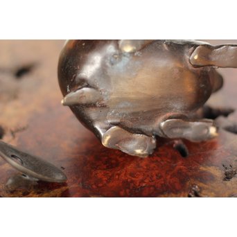 兎の古銅香炉　M163 