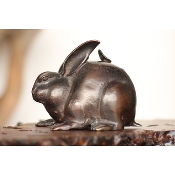兎の古銅香炉　M163 