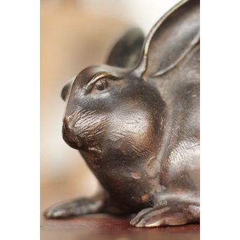 兎の古銅香炉　M163 