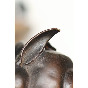 兎の古銅香炉　M163 