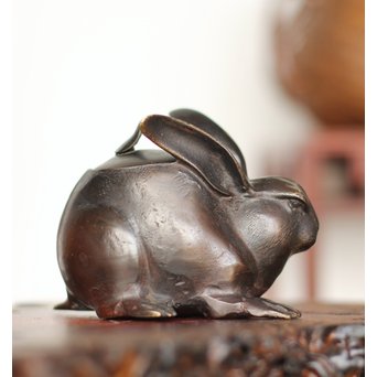 兎の古銅香炉　M163 