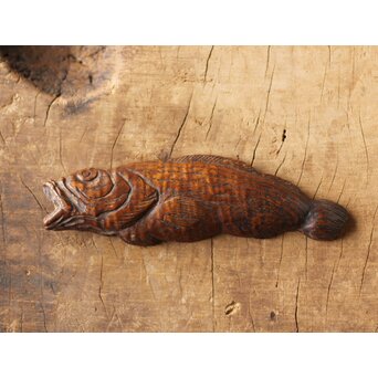 魚型 茶合/茶箕　X174