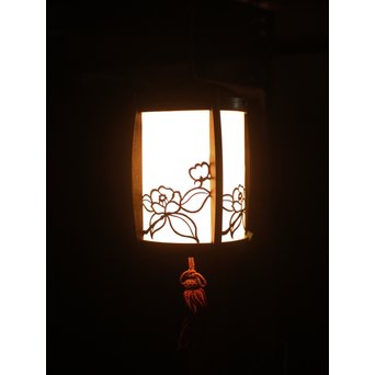 椿 銅製電笠照明　A1968