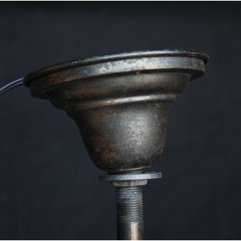 菊金具シェードの3灯シャンデリア照明　A1969 