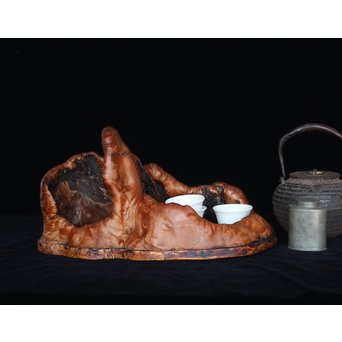 天然木 煎茶盆　X178