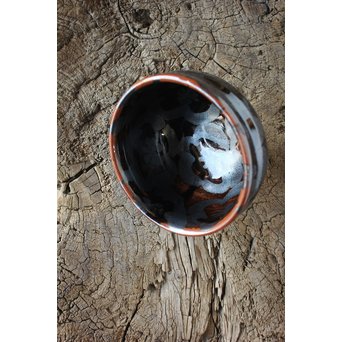 青木龍山 天目梅抹茶碗　P160 