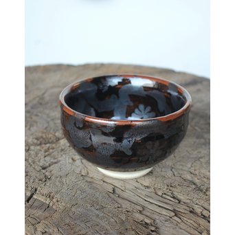 青木龍山 天目梅抹茶碗　P160 