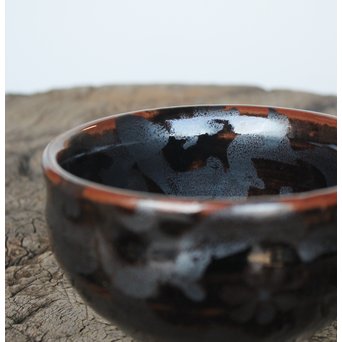 青木龍山 天目梅抹茶碗　P160 