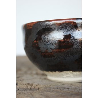 青木龍山 天目梅抹茶碗　P160 