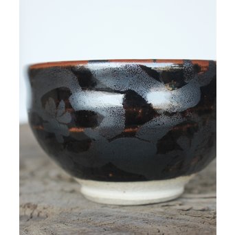 青木龍山 天目梅抹茶碗　P160 