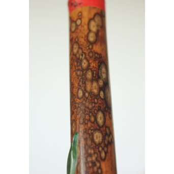 猩々斎作 南天高蒔絵 支那竹 斑竹香筒　Q082 