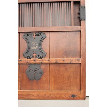 総欅格子蔵戸　W982 