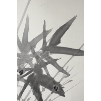 倣 松林桂月 蘭竹図 掛軸　Z191 