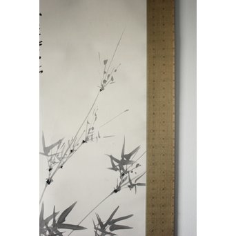 倣 松林桂月 蘭竹図 掛軸　Z191 