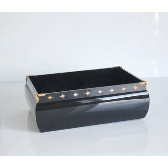 六角紫水 螺鈿煙草盆　Q083