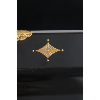 六角紫水 螺鈿煙草盆　Q083 