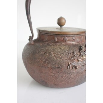 大国系 楼閣図鉄瓶　M167 