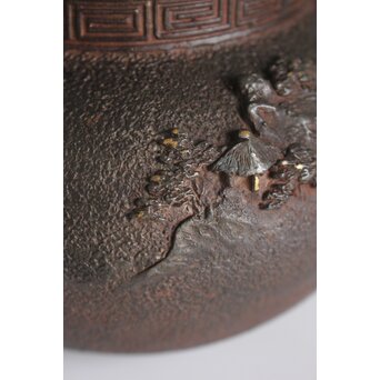 大国系 楼閣図鉄瓶　M167 