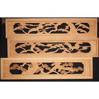 木彫欄間 3枚1組　R2516 