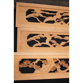 木彫欄間 3枚1組　R2516 