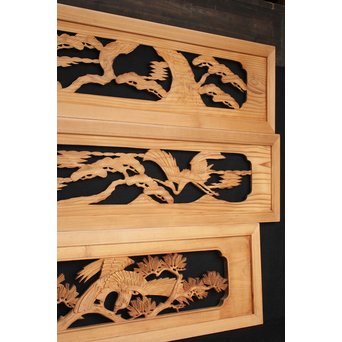 木彫欄間 3枚1組　R2516 