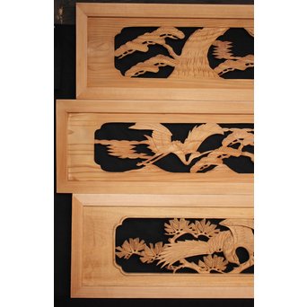 木彫欄間 3枚1組　R2516 