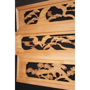 木彫欄間 3枚1組　R2516 