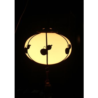 瓢箪細工のオーバル型照明/電笠　A1972Y 