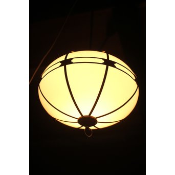 木爪銅飾オーバル型電笠/照明　A1973 