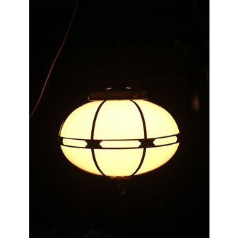 木爪銅飾オーバル型電笠/照明　A1973 