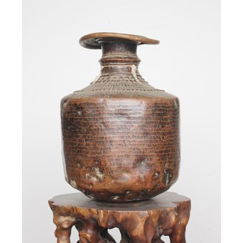 貿易蝋印 古代打出銅器壺　M168 