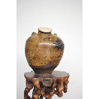 茶人花押印 ルソン壺/呂宋壺 茶壺　P164 