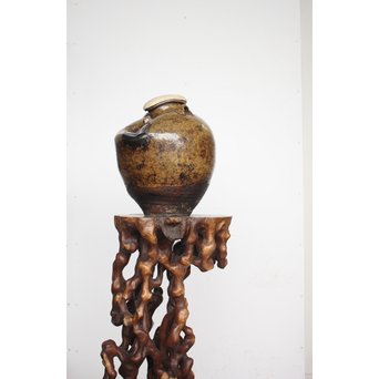 茶人花押印 ルソン壺/呂宋壺 茶壺　P164 