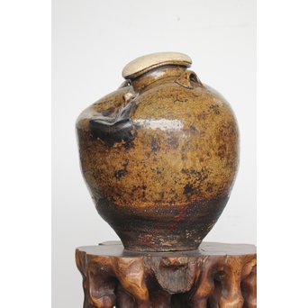 茶人花押印 ルソン壺/呂宋壺 茶壺　P164 