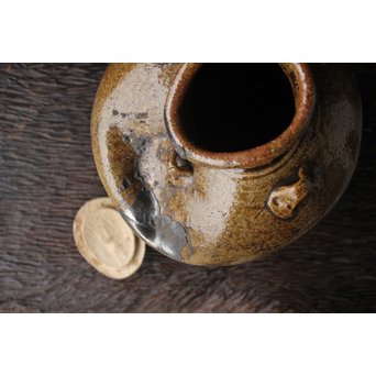 茶人花押印 ルソン壺/呂宋壺 茶壺　P164 