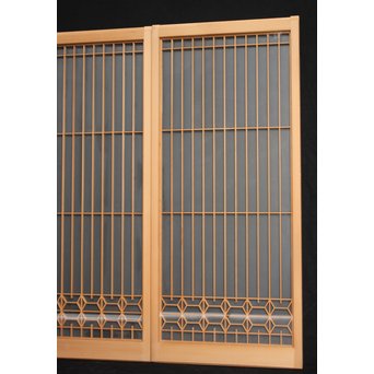 白木組子書院 ガラス両面 4枚1組　R2517 