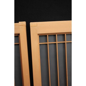 白木組子書院 ガラス両面 4枚1組　R2517 