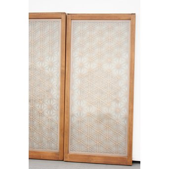 全面組子書院 両面ガラス 4枚1組　R2519 