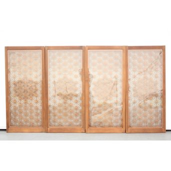 全面組子書院 両面ガラス 4枚1組　R2519 