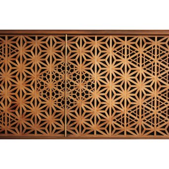 全面組子欄間 両面ガラス　R2520 