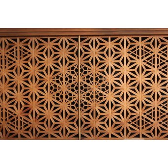 全面組子欄間 両面ガラス　R2520 