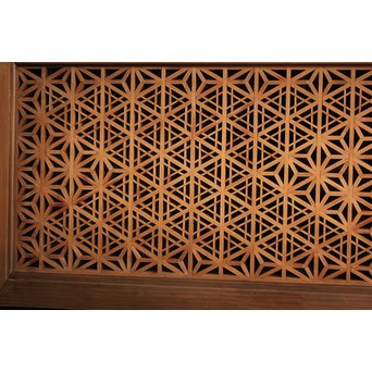 全面組子欄間 両面ガラス　R2520 