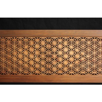 全面組子欄間 両面ガラス　R2520 