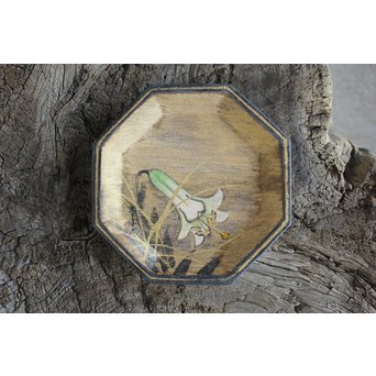 六代 清水六兵衛 白百合飾皿　P168